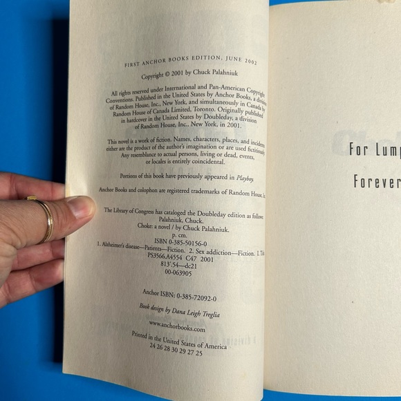 Chuck Palahniuk “Choke” - Picture 7 of 8